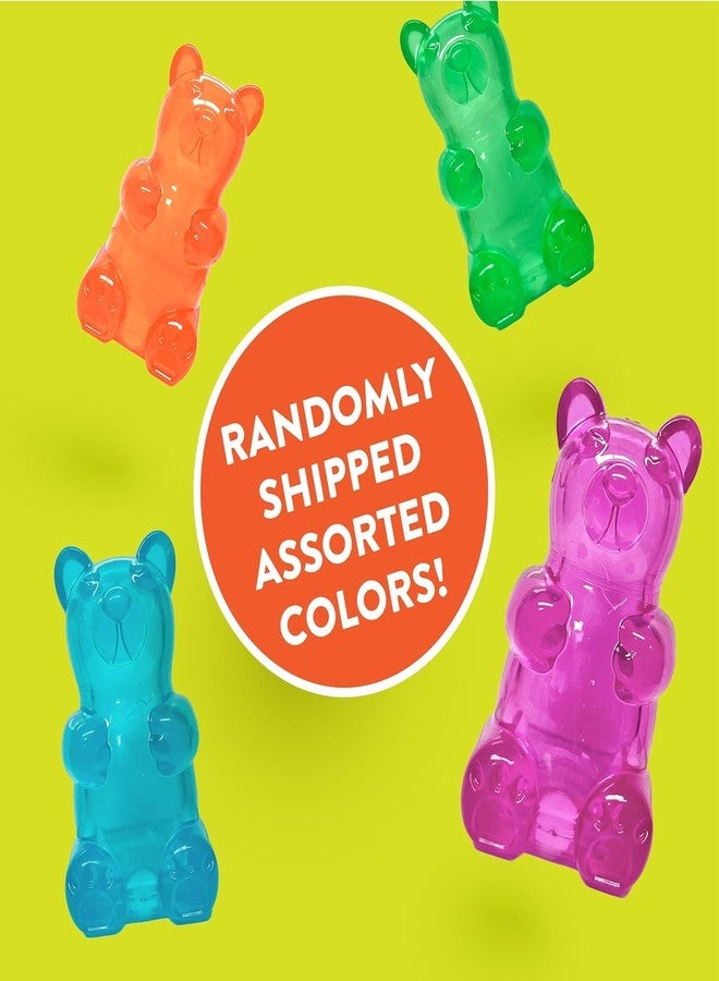 Spunky pup Spunky Bear Interactive Squeaky Dog Toys - Gummy Bear Shape, Crazy Bounce, Dishwasher-Safe, Assorted Neon Colors- Small - Image 2